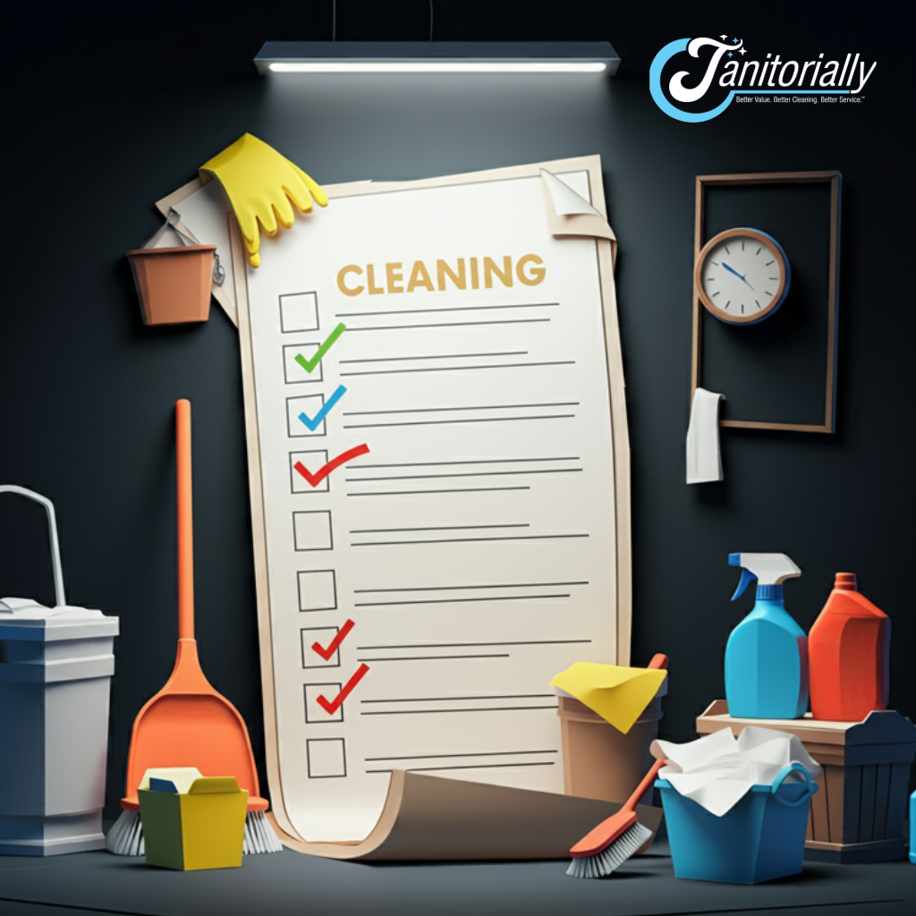 What tasks do office janitorial services typically include?